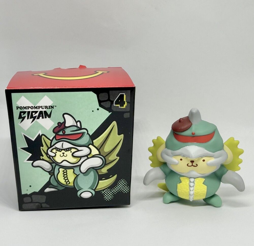 Godzilla x Hello Kitty #4 Pompompurin Gigan Collectible Figurine Happy Meal NIB